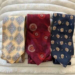 100% Silk Floral Men’s Vintage Ties- Britches, Jacob Roberts, Murano